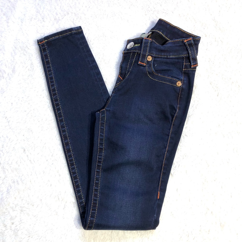 True Religion Halle Mid Rise Super Skinny Jeans